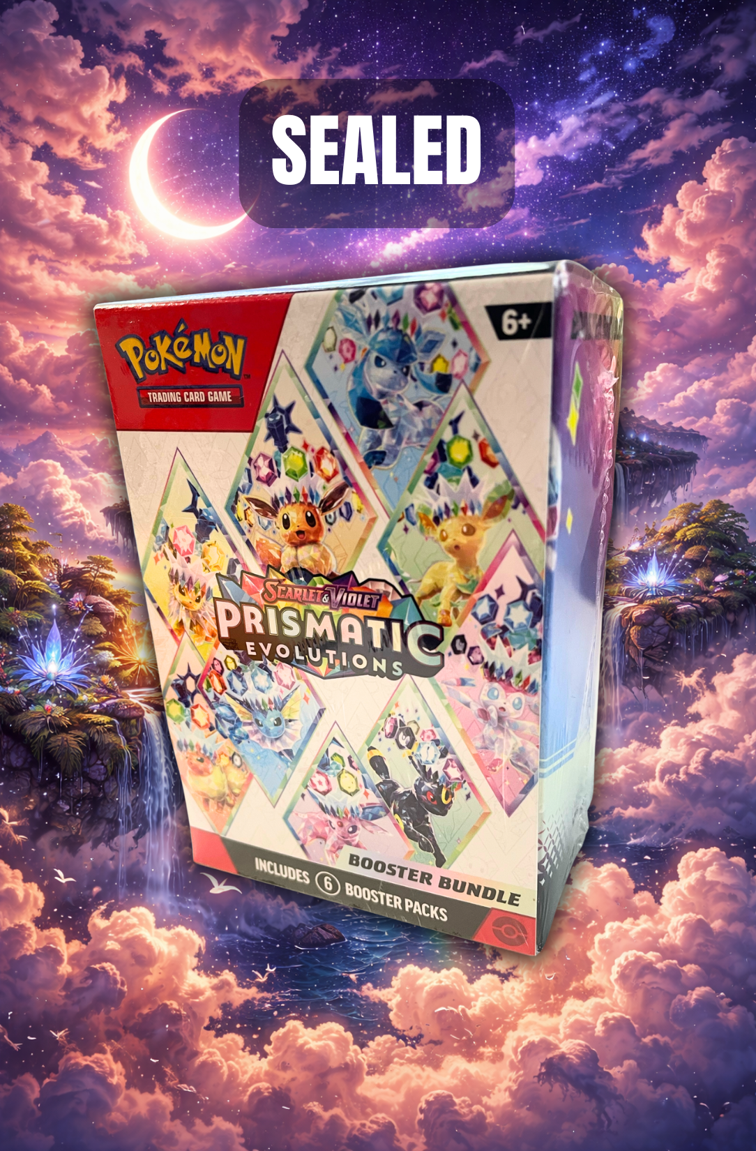 Prismatic Evolutions Booster Bundle 6 Pack SEALED - RIP & SHIP