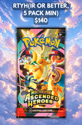 Ascended Heroes - RTYH (IR OR BETTER, 5 PACK MIN)
